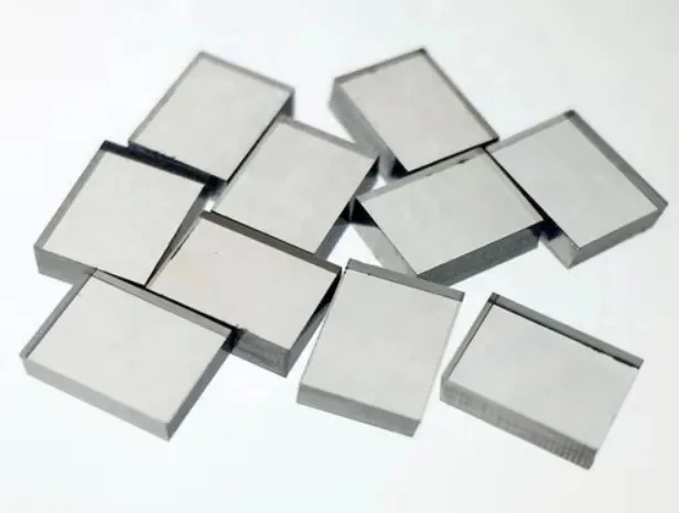 Lapped CVD diamond plates cut to rectangles